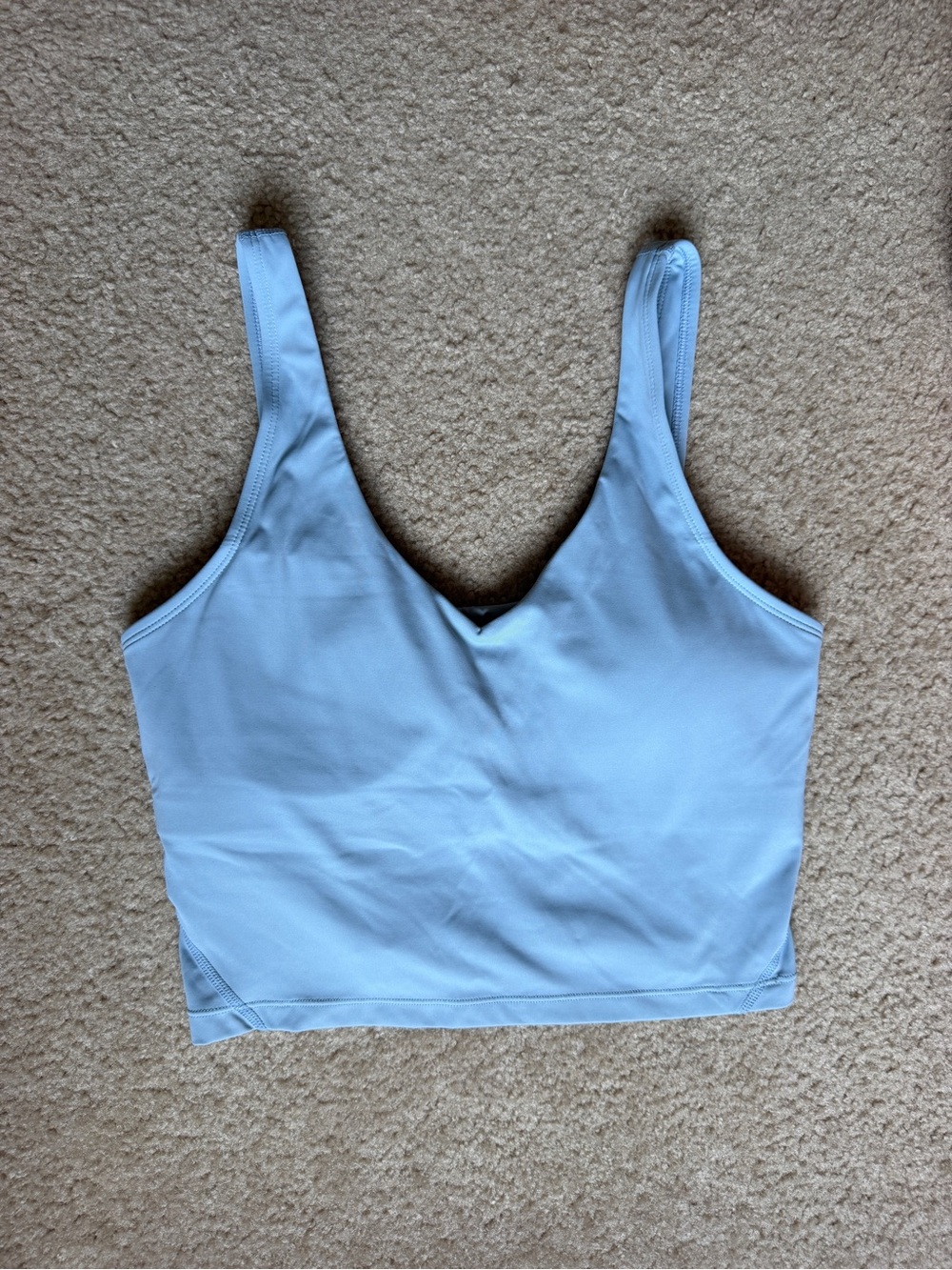Light Blue Women's Athletic Tank Crop Top